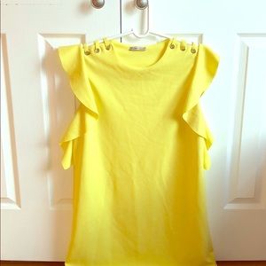 Zara yellow flow dress